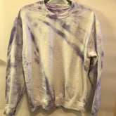 Crewneck Sweatshirt - Periwinkle Tie-Dye Crewneck - MD - 4 DOTS